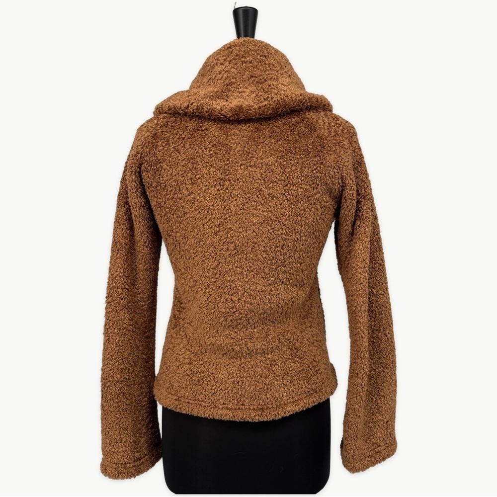 Vintage Patagonia Synchilla Teddy Fleece Jacket Size Small Camel Brown Y2K Cozy - Picture 9 of 10